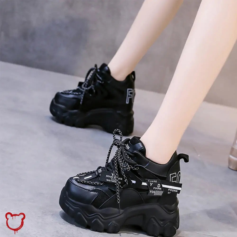 Night Risk Black Grunge Shoes Footwear