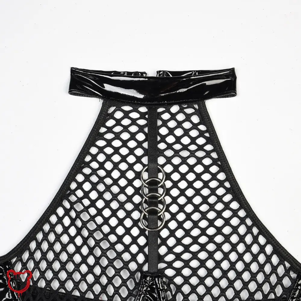 No - Miss' Black Mesh Lingerie Bodysuit - The Cursed Closet