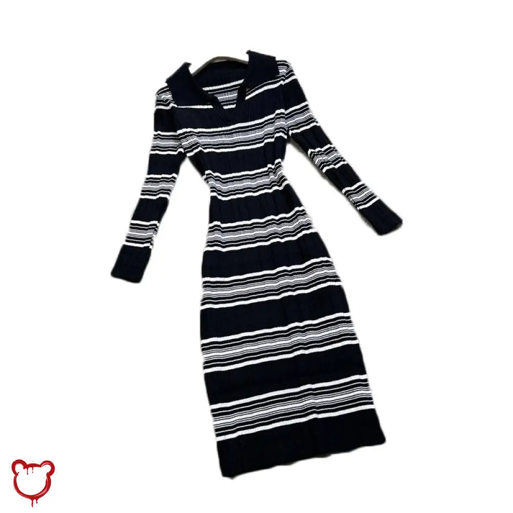 Pandora Stripe Knit Bodycon Dress Clothing