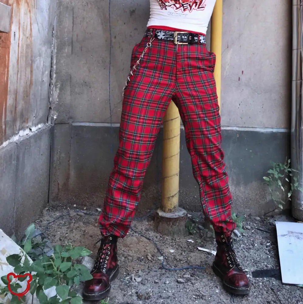 Plaid Waist Pants - The Cursed Closet