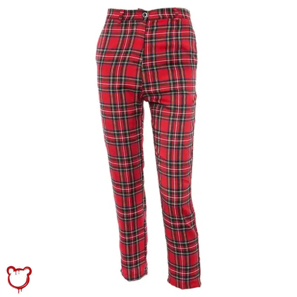 The Cursed Closet Plaid High Waist Pants at $34.99 USD