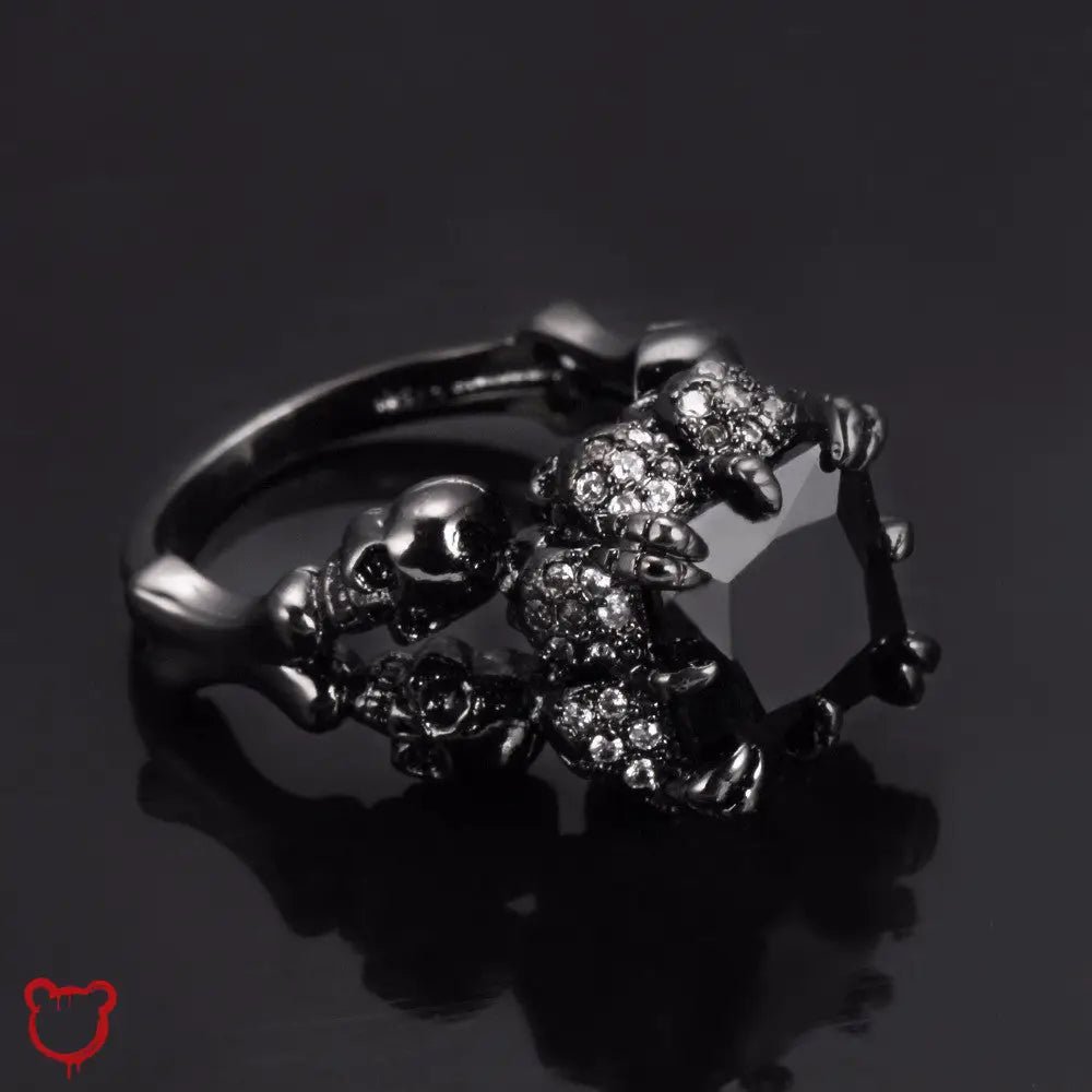 Plated Goth Demon Princess Ring - The Cursed Closet