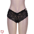 Plus Size Mid Waist Underwear Black Panties / Xxxl Clothing