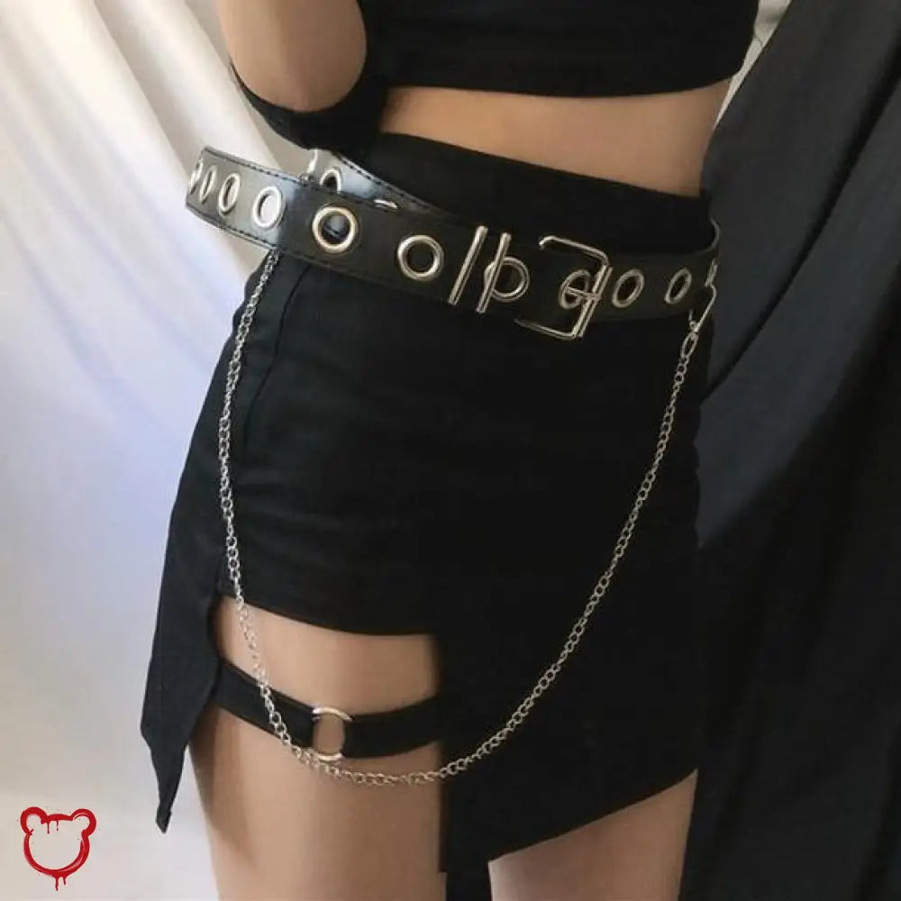 Pu Faux Leather Belt Chain Accessories