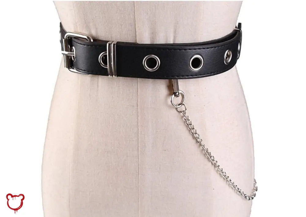 Pu Faux Leather Belt Chain Accessories