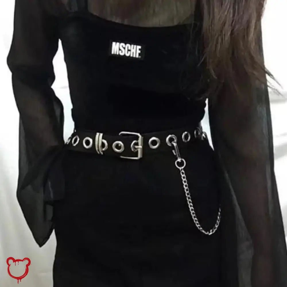 Pu Faux Leather Belt Chain Accessories