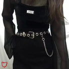 Pu Faux Leather Belt Chain Accessories