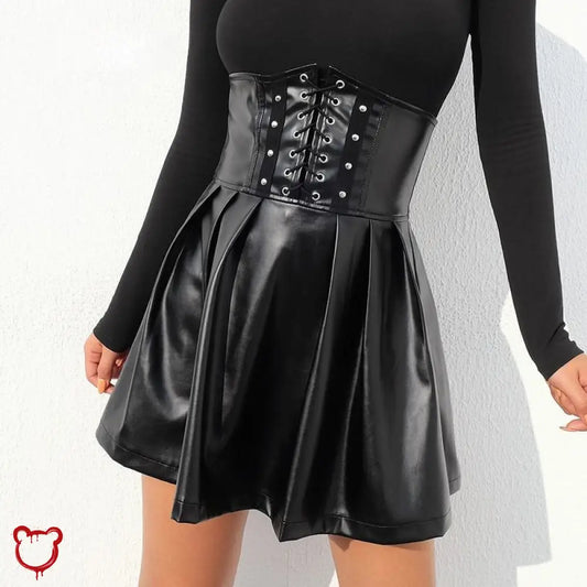 Ravenous Black Goth Lace Skirt Black / S Clothing