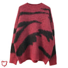 Red And Black Grunge Sweater Clothing