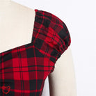 Red Grunge Plaid Top Clothing