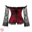 Red Lace Off-Shoulder Corset: Sizes S-6Xl / M Clothing