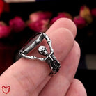 Red Skull Undertaker Ring 12 / Silver Alloy