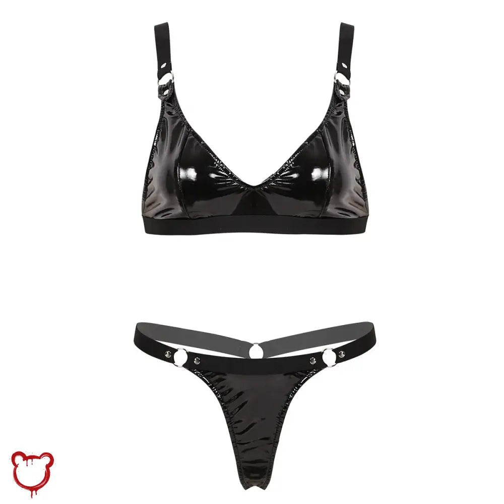 "Riot's PU Leather Bikini Set" - The Cursed Closet