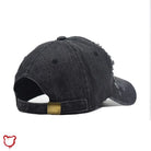 Ripped Embroidered Black Cap Accessories