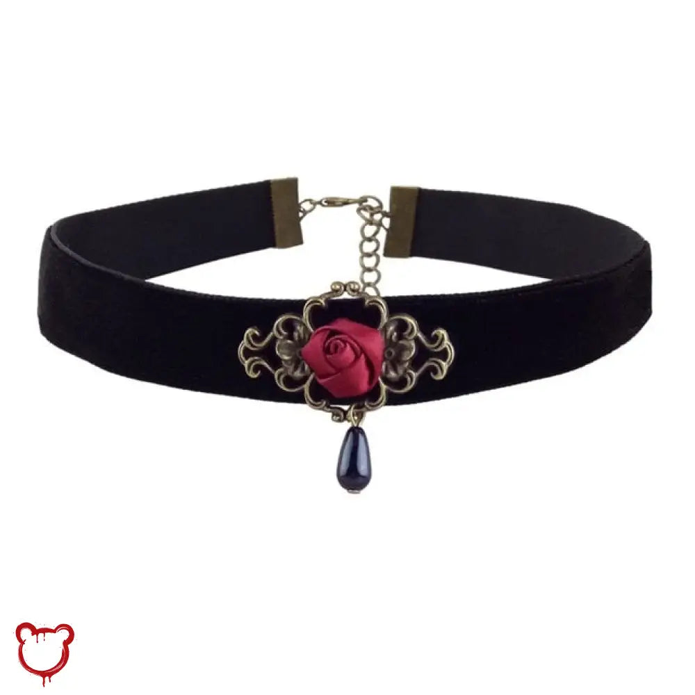 The Cursed Closet Rose/Cross Choker at $12.99 USD