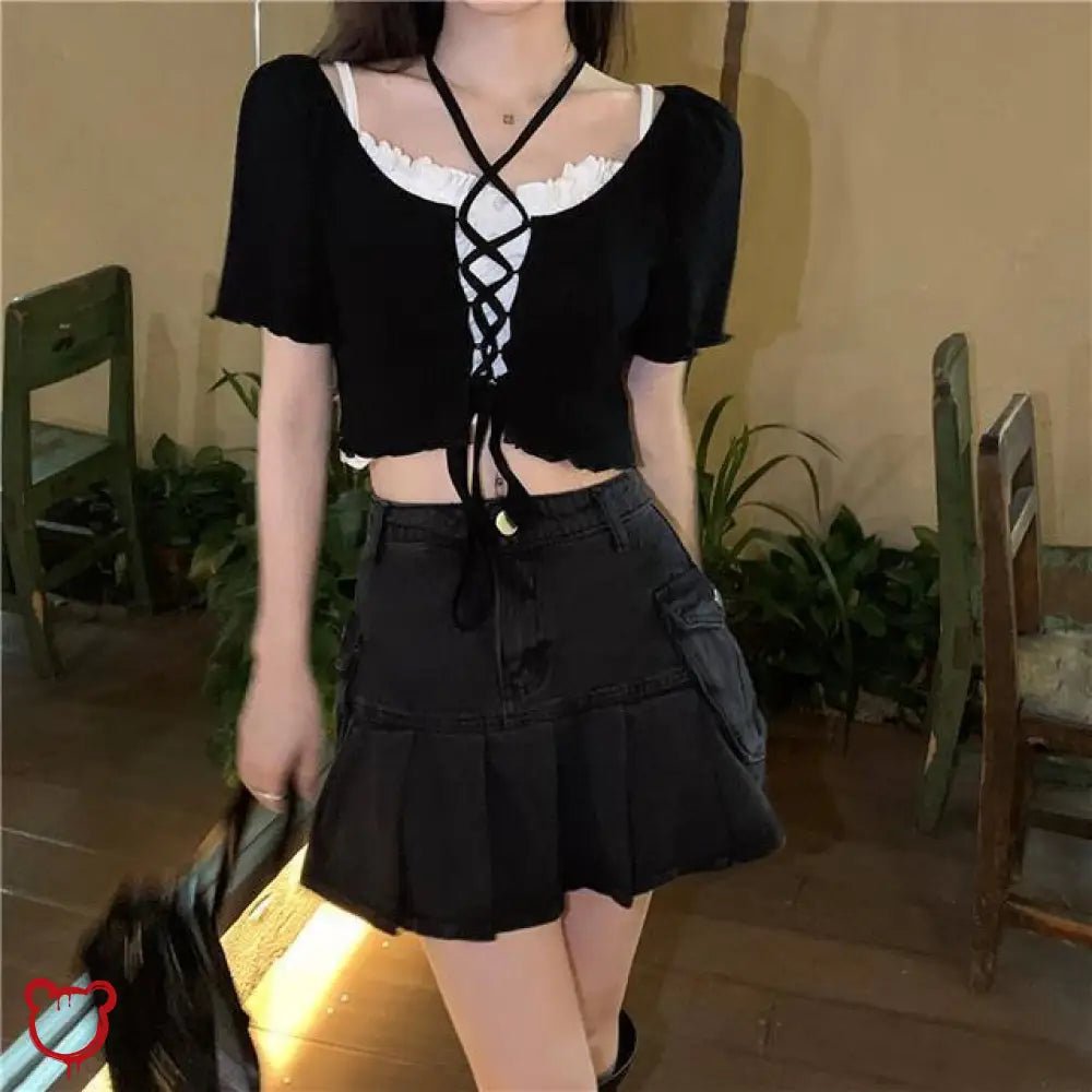 Ruffled Short Sleeve Casual Top - The Cursed Closet