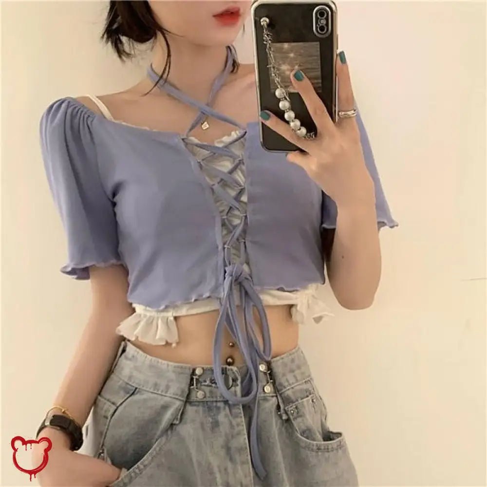 Ruffled Short Sleeve Casual Top - The Cursed Closet