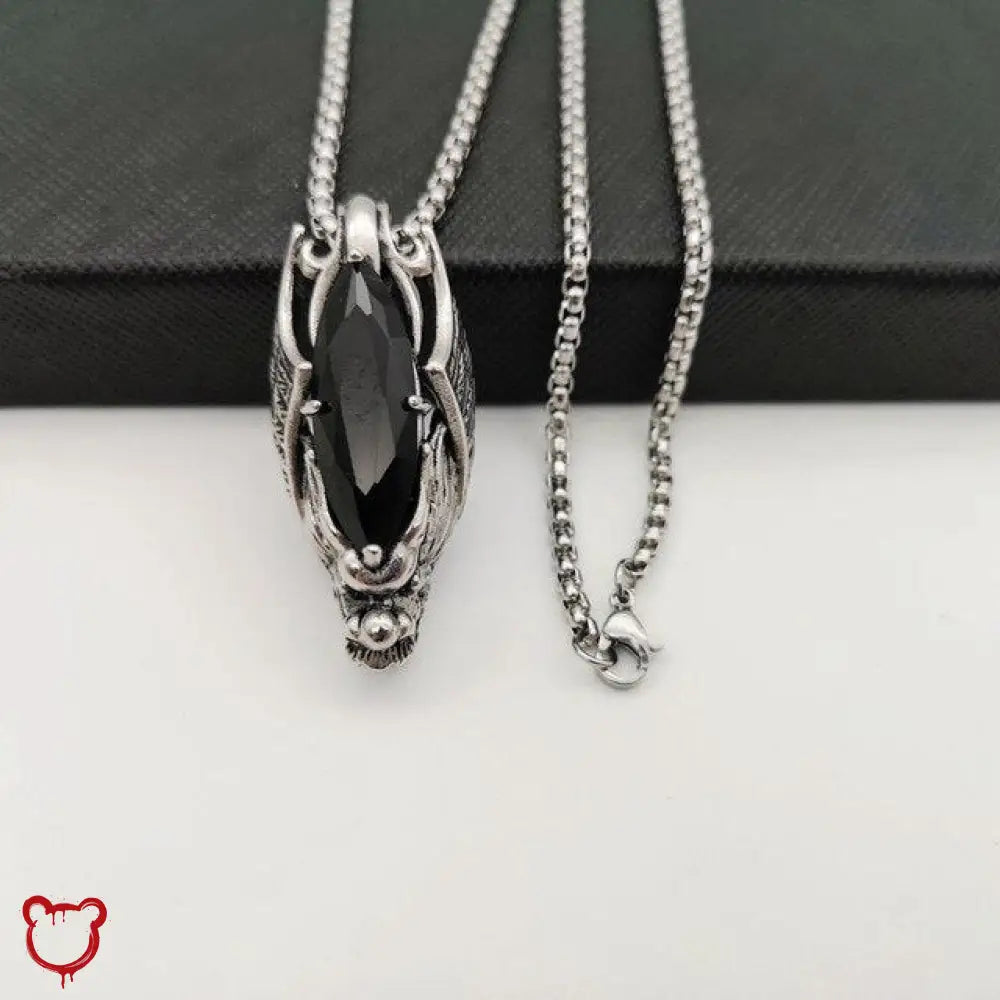 The Cursed Closet 'Savage' Bat Style Crystal Necklace at $22.99 USD