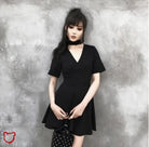 Scary Open Back Gothic Dress Black / M Clothing