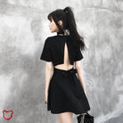 Scary Open Back Gothic Dress Black / S Clothing