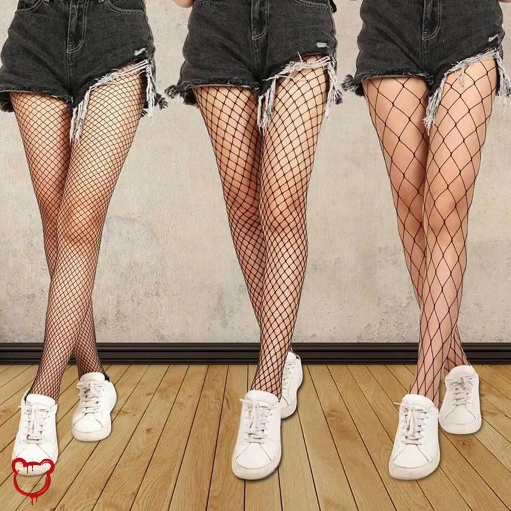 "Set of 3 Black Gothic Tights" - The Cursed Closet