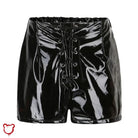 The Cursed Closet 'Shallow' PU Wet Look Shorts at $33.99 USD