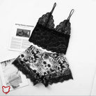 The Cursed Closet Silk Spandex 2 Piece Lingerie at $21.99 USD