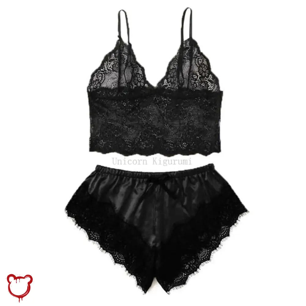 Silky Spandex 2-Piece Lingerie 1 / Xl