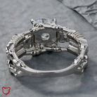 Silver Clear Stone Duo Ring Jewellery