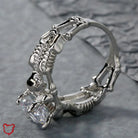 Silver Clear Stone Duo Ring Jewellery