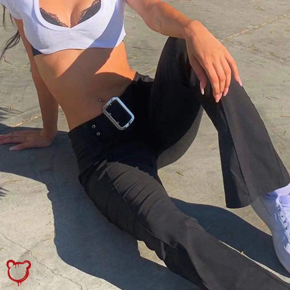 Skinny Buckle Cage Pants - The Cursed Closet