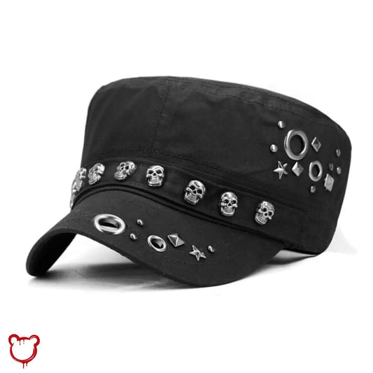 The Cursed Closet Black Skull Cap at $22.99 USD