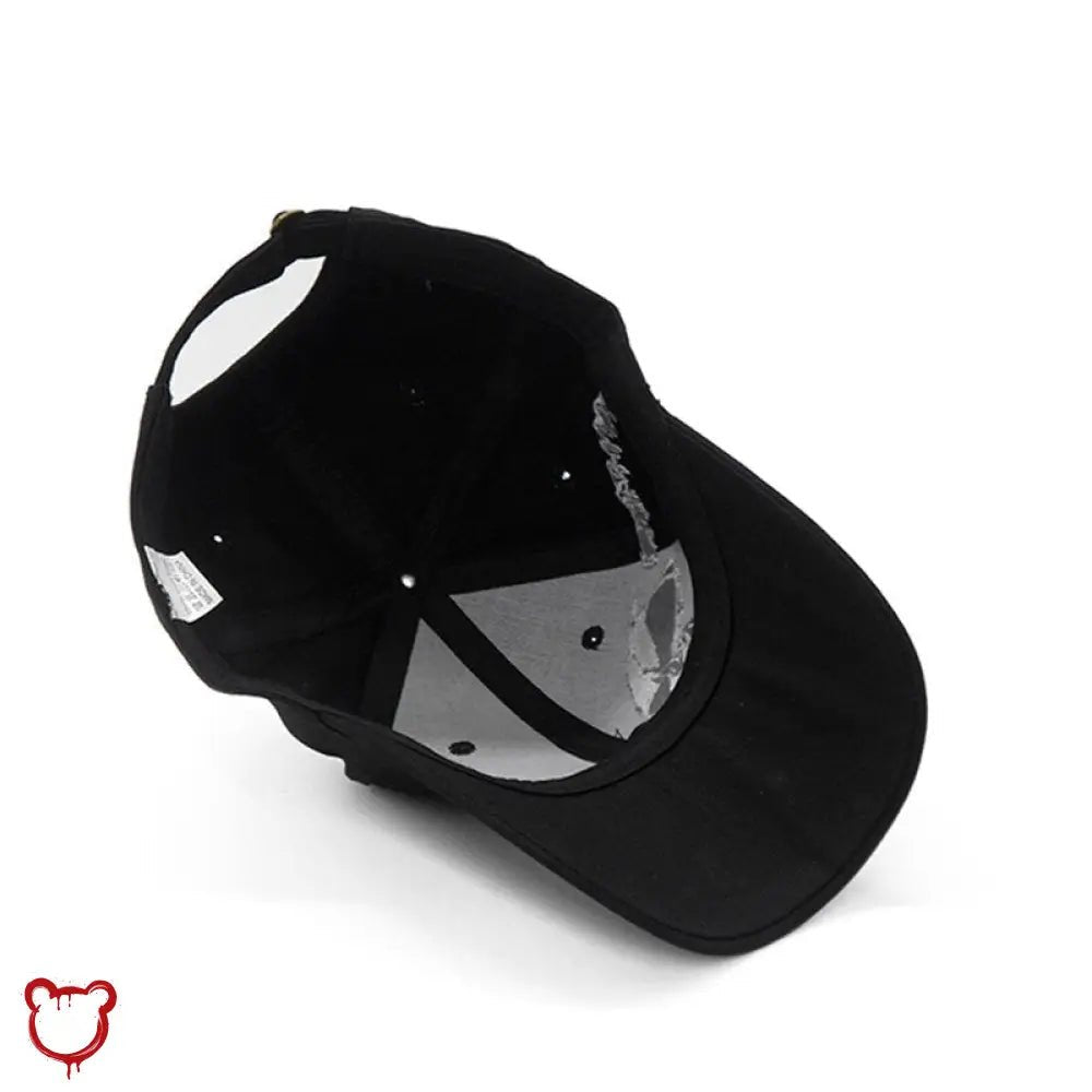 Skull Cap with Black Embroidery - The Cursed Closet