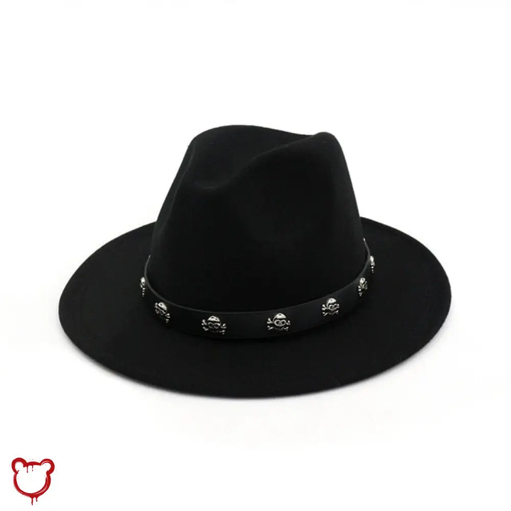 Skull Fedora In Multiple Colors Black / 56To58Cm Accessories