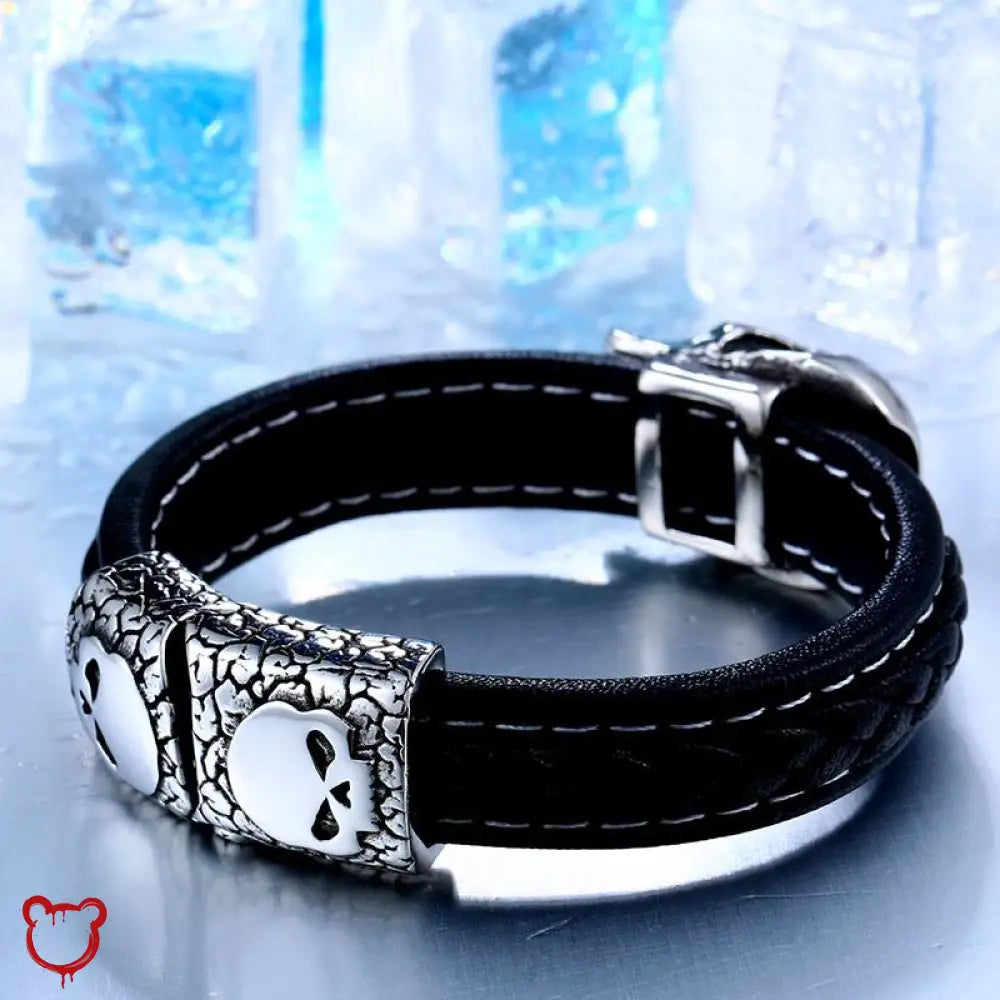 Skull Leather Bracelet 19Cm Jewellery