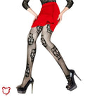 The Cursed Closet Skull Design Tights at $9.99 USD