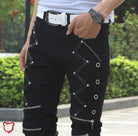 Slim Lace-Up Pants Black / 29 Clothing