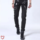 Slim Lace-Up Pants Black / 34 Clothing