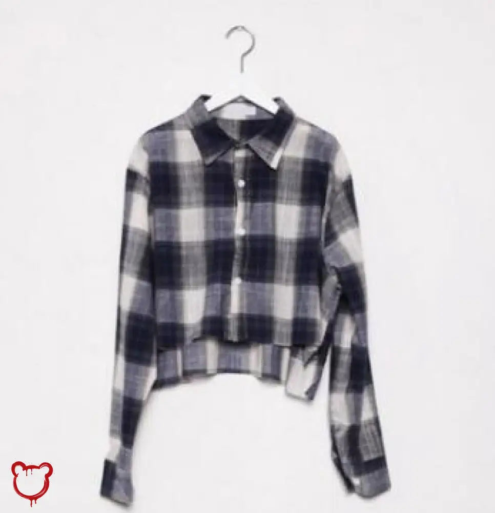 Smashing Grunge Check Shirt Black Clothing