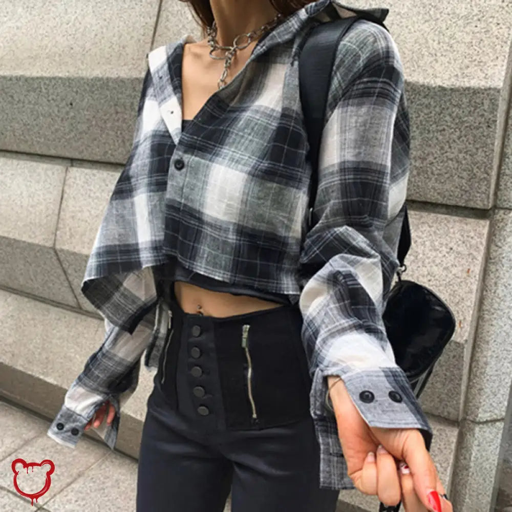 Smashing Grunge Check Shirt Dark Blue Clothing