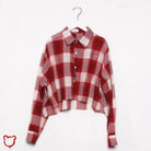 Smashing Grunge Check Shirt Red Clothing