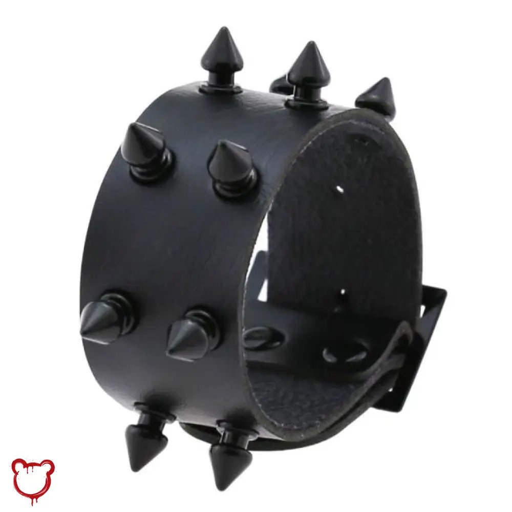 The Cursed Closet Casual Spike PU Leather Bracelet at $12.99 USD