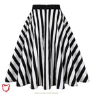 Spooky Chic Plaid Skirt Black White Striped / S Clothing