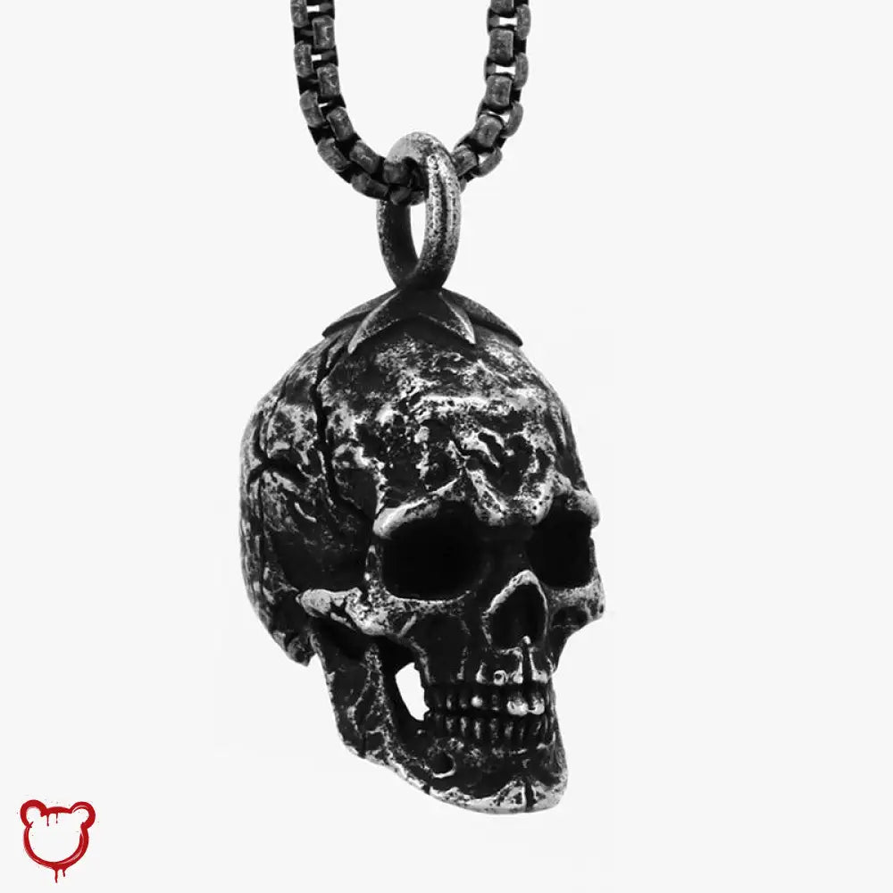 "Steel Skull Pendant" - The Cursed Closet