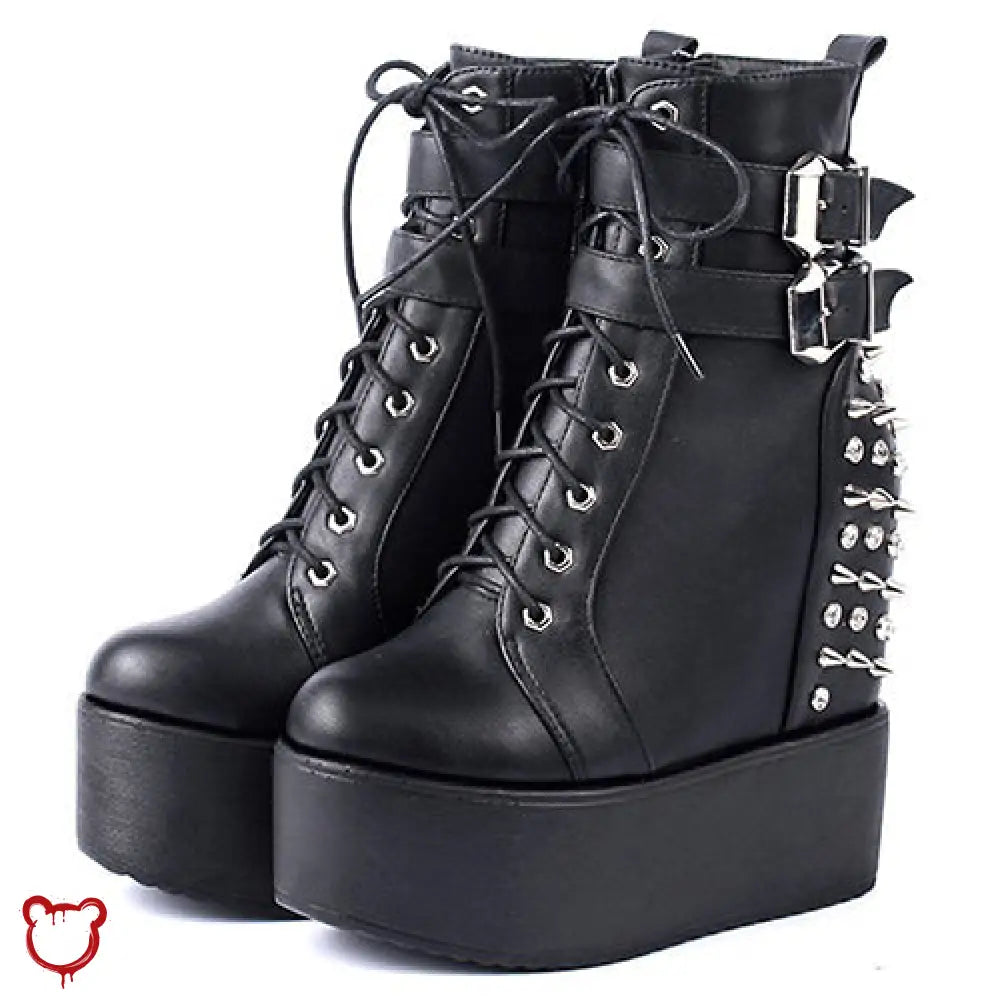 The Cursed Closet 'Black Betty' Studded Ankle Boots at $59.99 USD