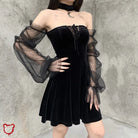 Tragic Black Lace Sleeve Dress Clothing