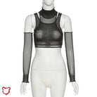 Transparent Spark Plug Mesh Top Clothing