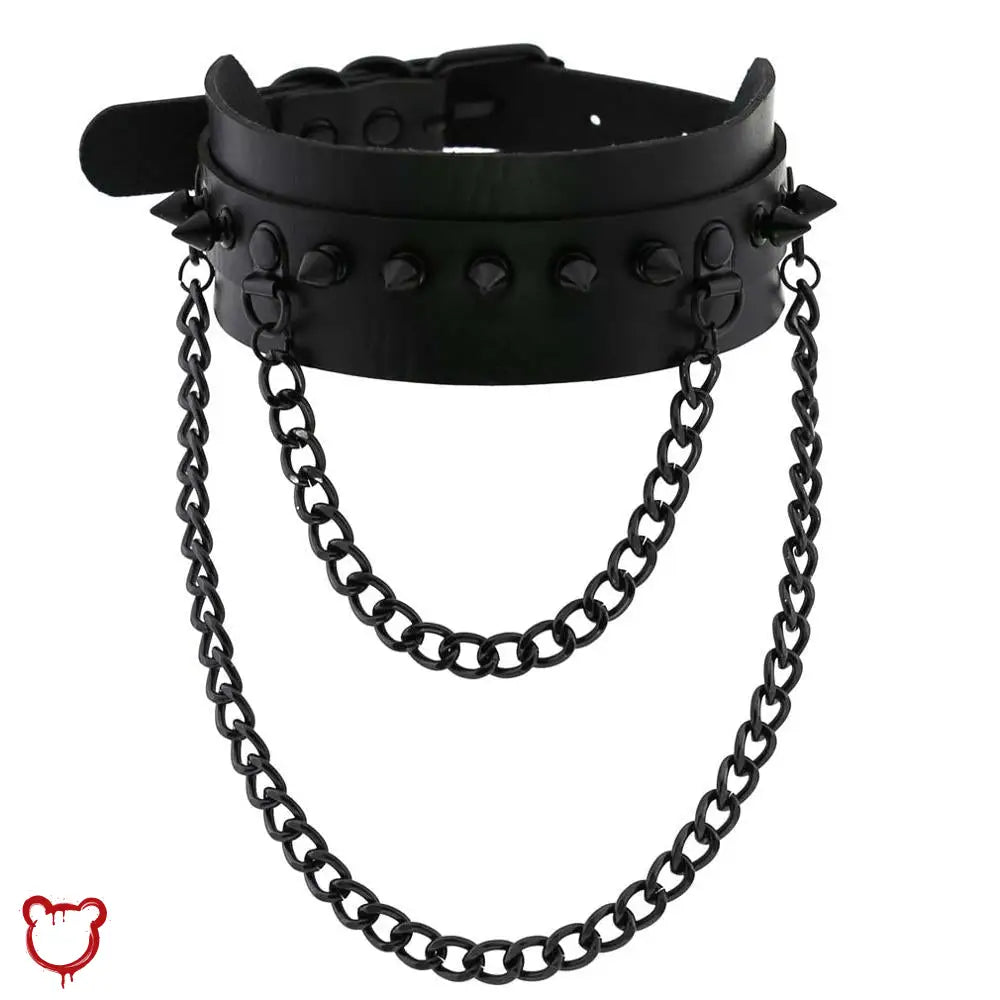 "Ultimate Black Spike Choker" - The Cursed Closet