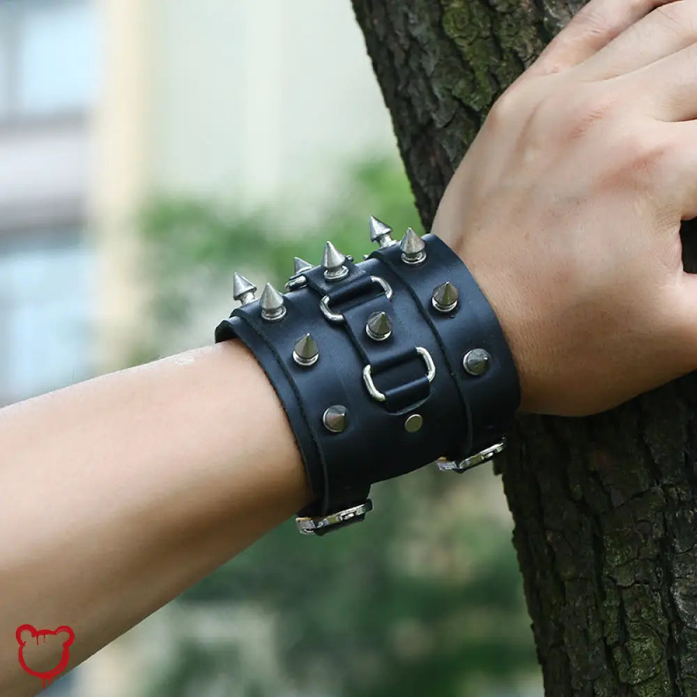 Unisex Spiked Leather Bracelet Accessories
