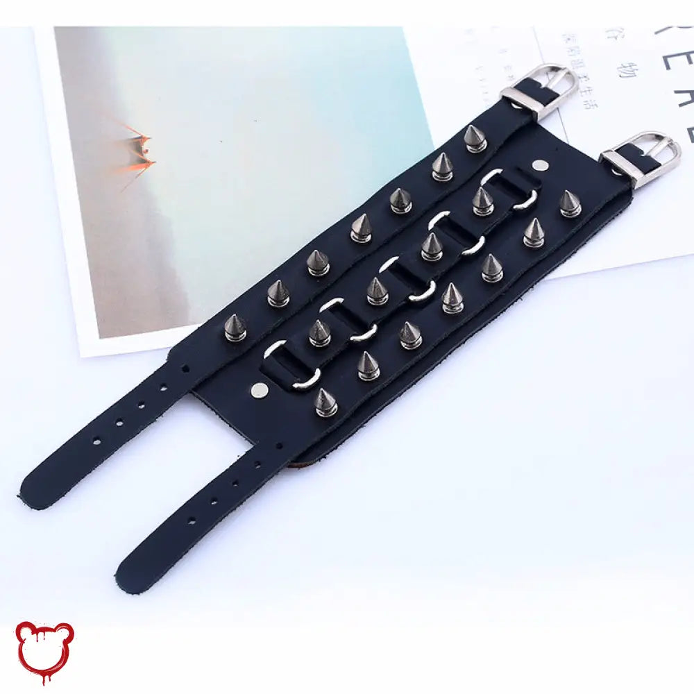 Unisex Spiked Leather Bracelet Accessories